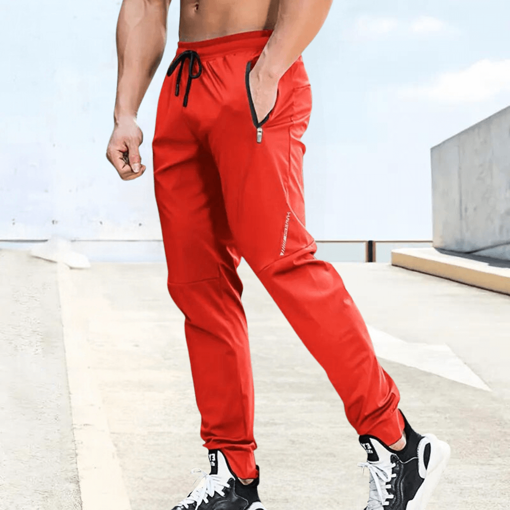 Men’s Joggers – Slim Fit – Tapered Leg – Stretch Fabric – Zipped Pockets