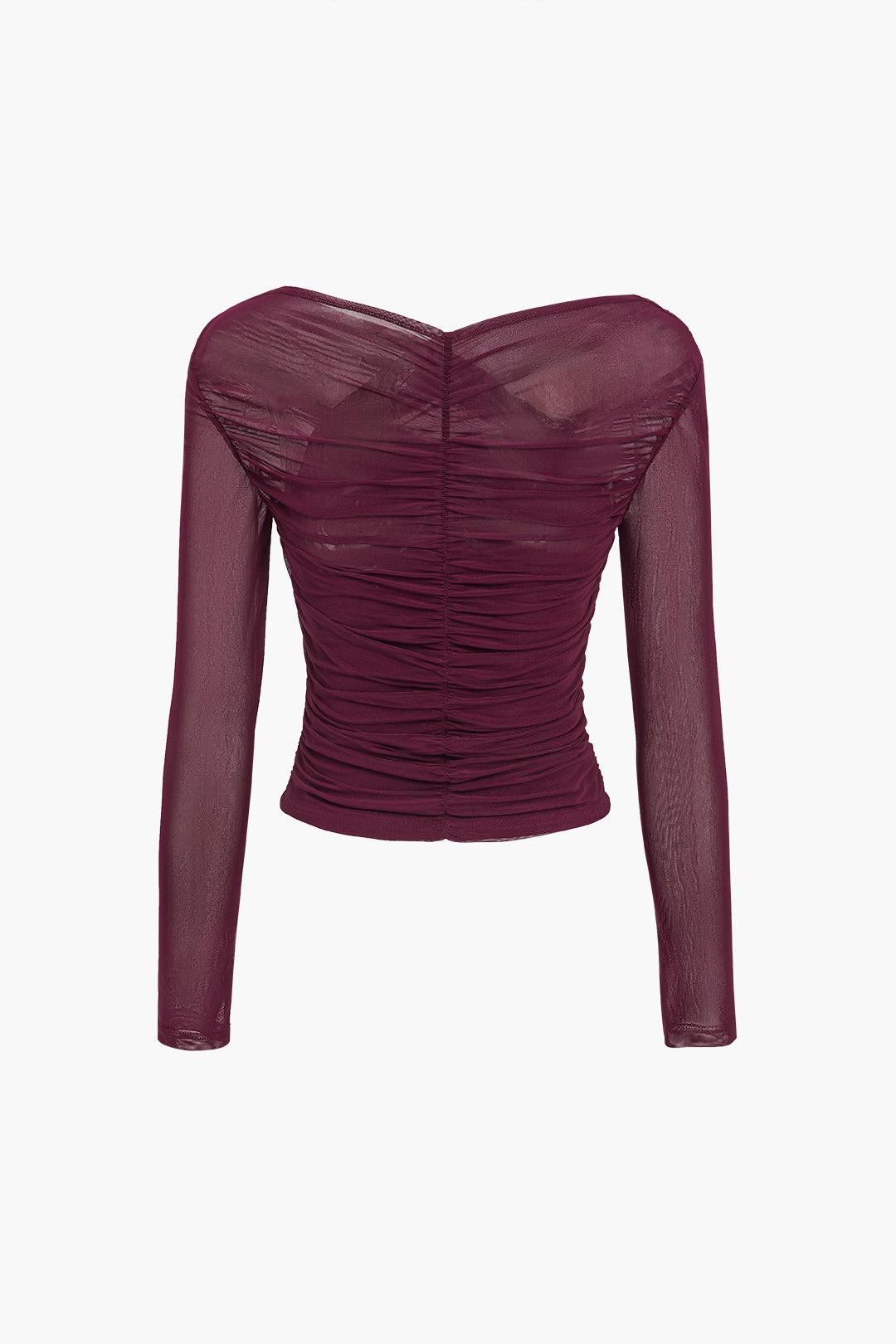 Fern | Women's Ruched Mesh Long Sleeve Top