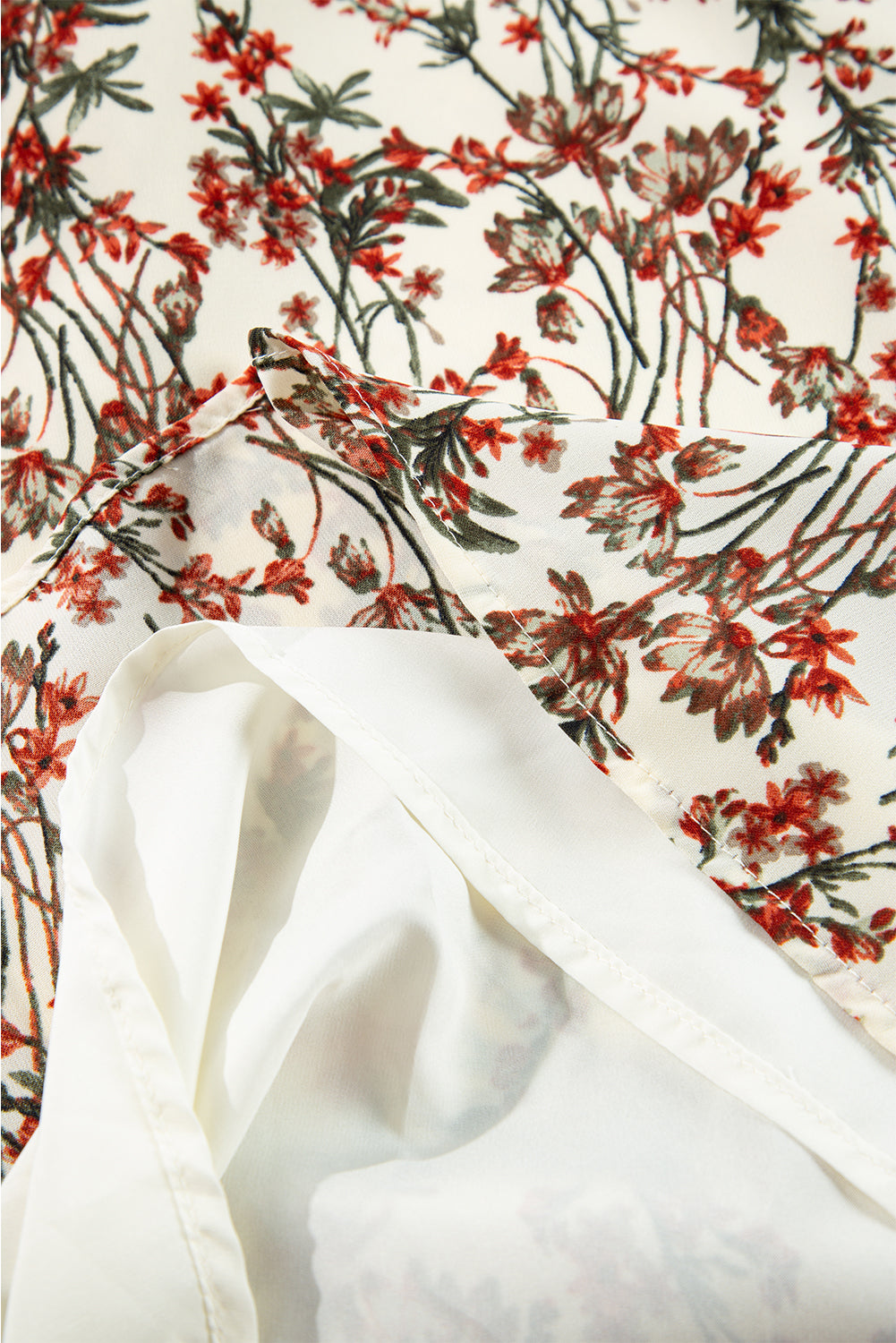 Alma® | Floral long sleeve dress with a crew neck