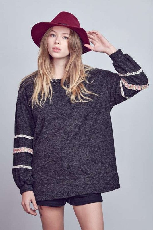 Aurora® | SLEEVES WITH TWEED TRIM TUNIC
