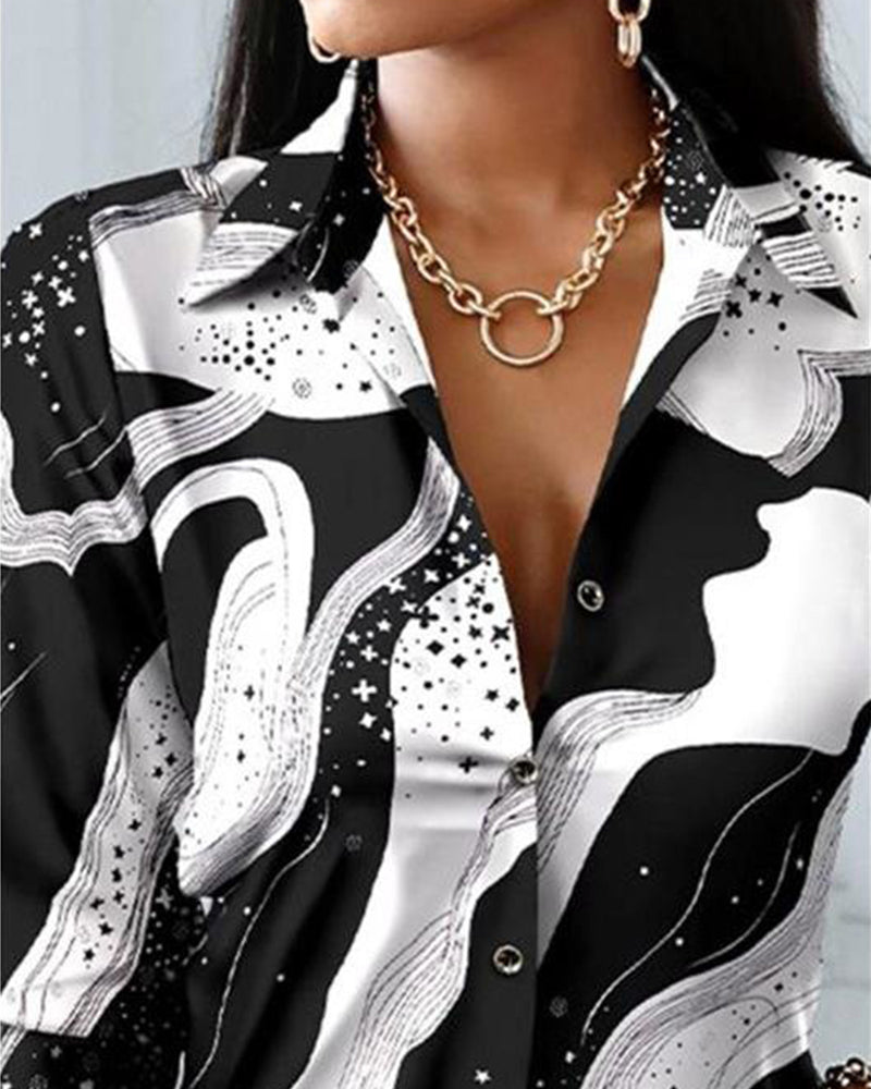 Bucello® | Black White Blouse