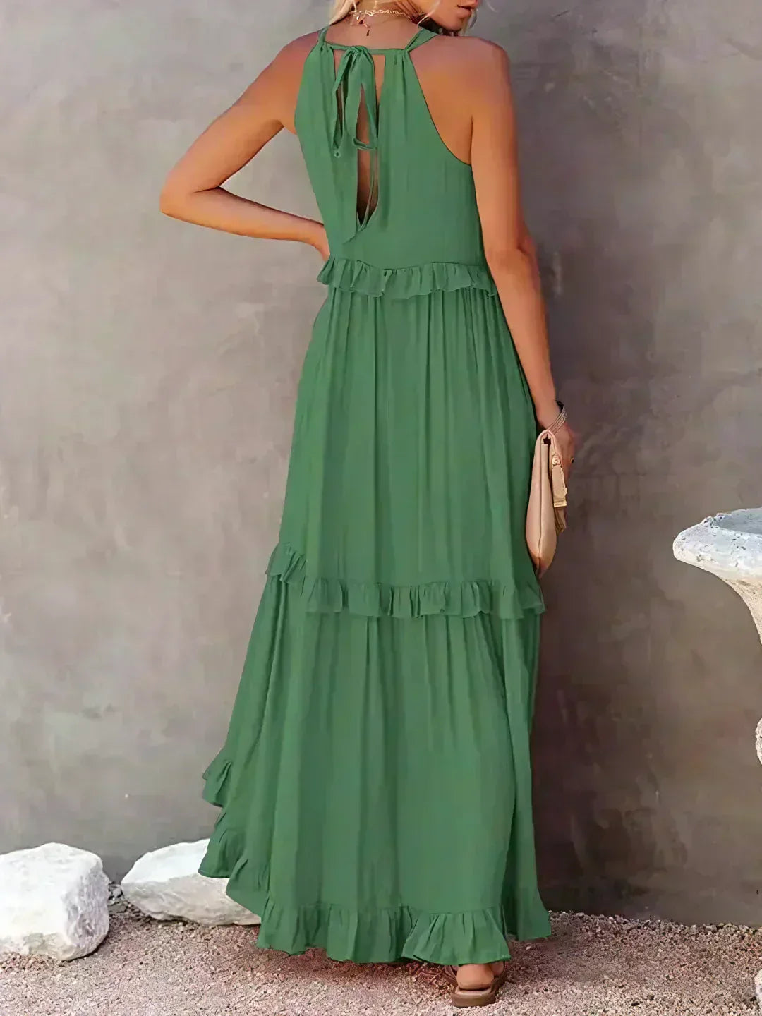 Molly | Elegant Sleeveless Ruffle Trim Dress for Women