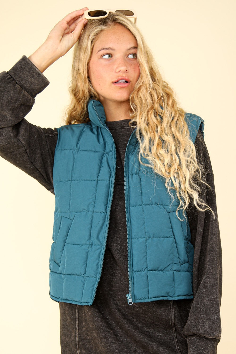 Carolin® | Padded, warm vest with zip
