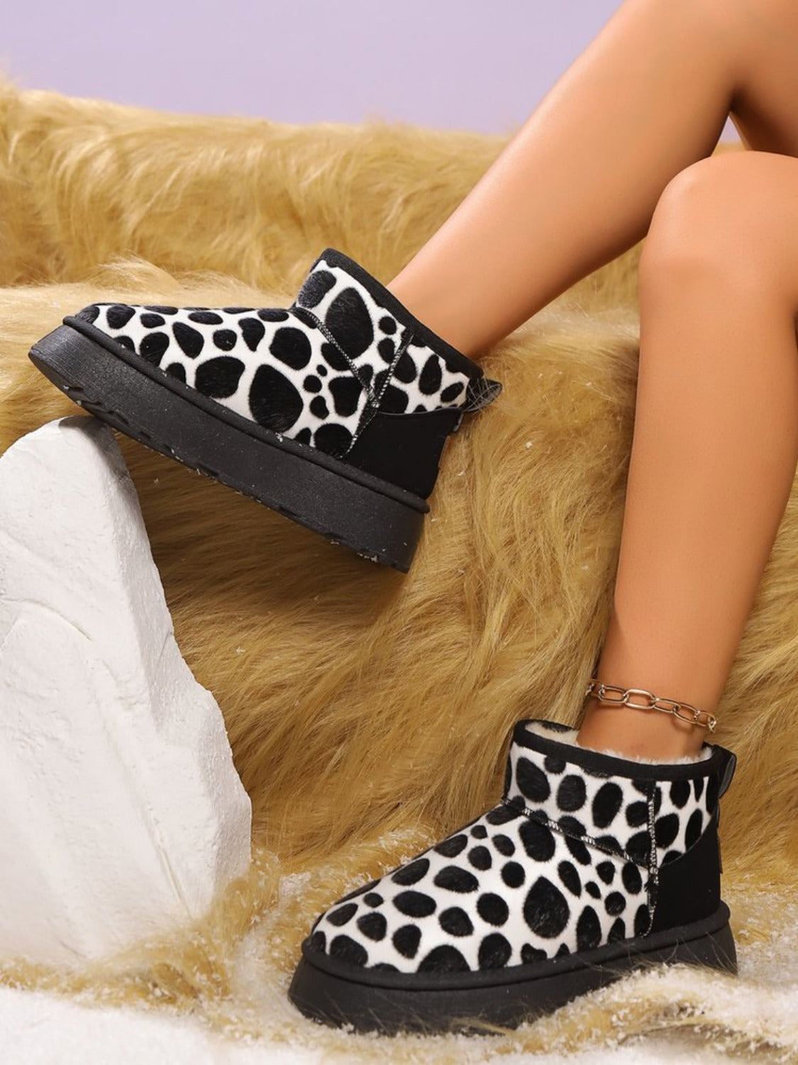Carina® | Animal print thermal platform boots