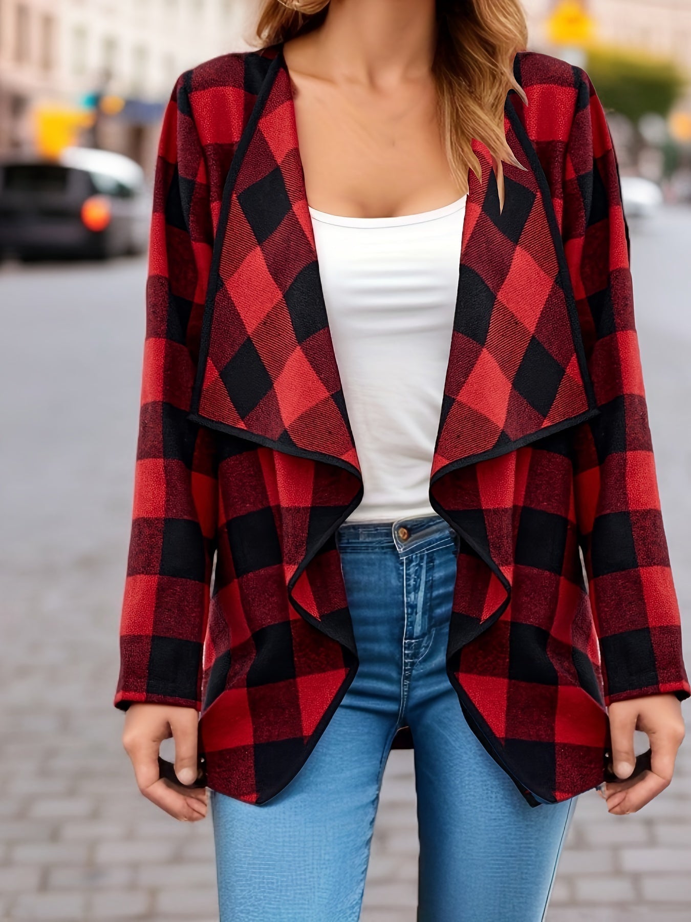 Clara® | Trendy women's checked sweater