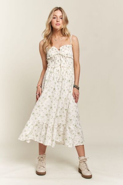 Ariadna® | Smocked floral cami dress with a sweetheart neckline