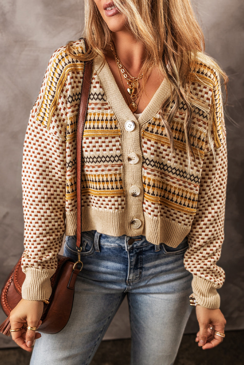 Elena® | Long-sleeved cardigan with button placket