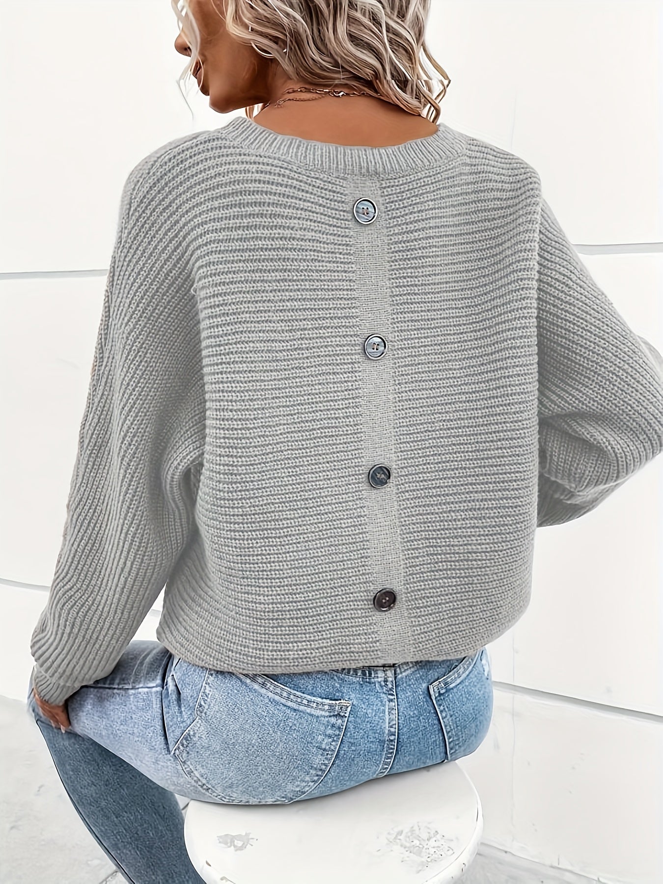 Cora® | Knitted sweater with button placket