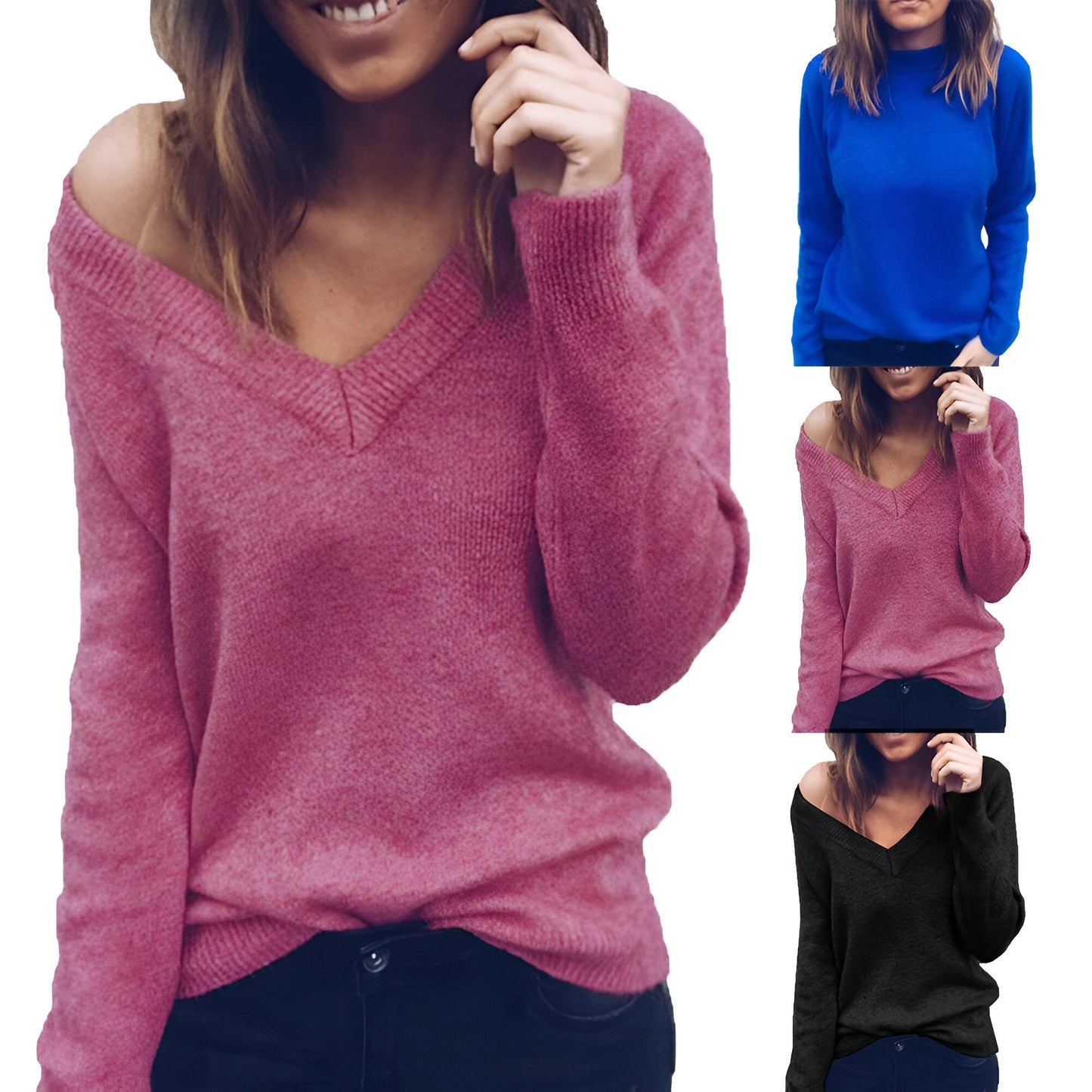 Ana Maria® | Women's V-neck loose sweater