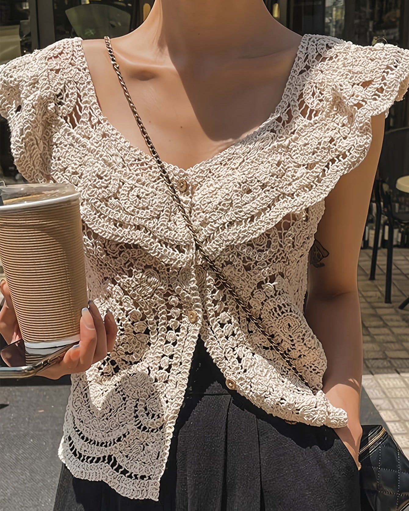 Cándida® | Elegant Boho Blouse With Button Placket