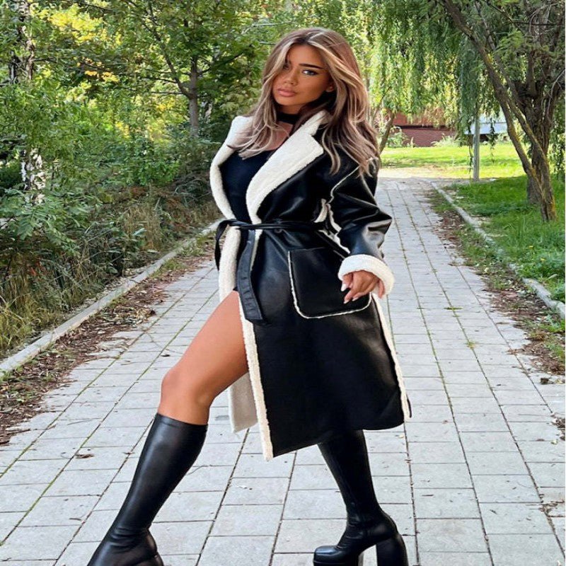Dana® | Thick leather trench coat