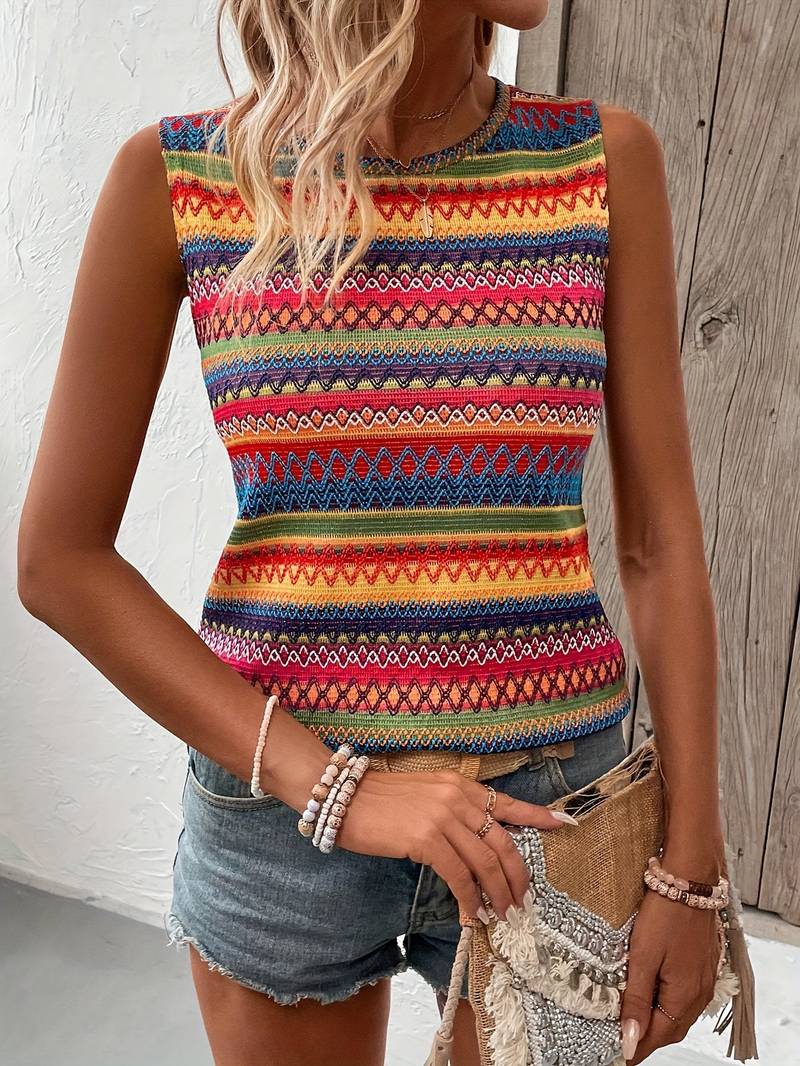 Adonia® | Women'S Tank Top In A Lively Striped Pattern