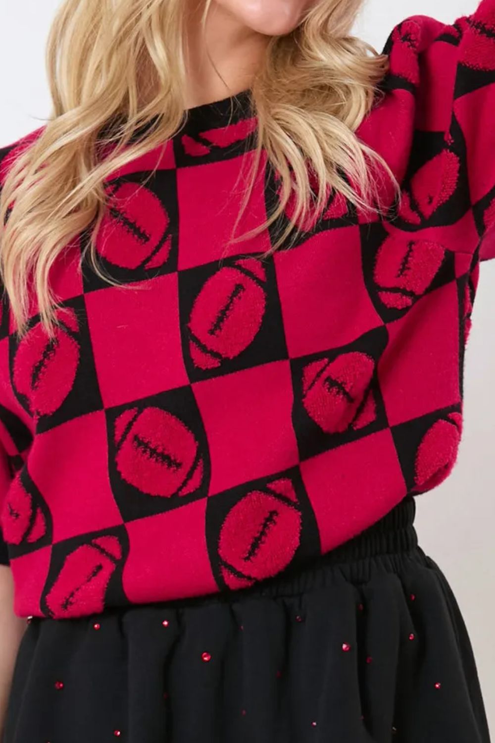 Annika® | Football sweater with a crew neck and short sleeves