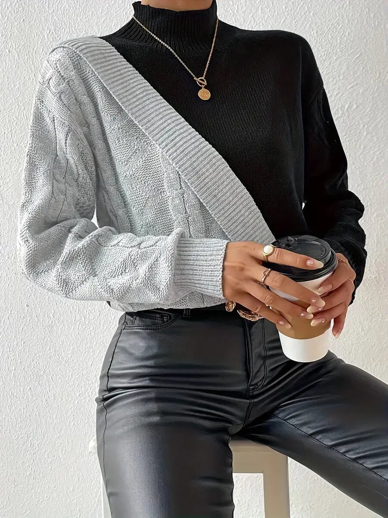 Aurora® | Knitted sweater with contrast