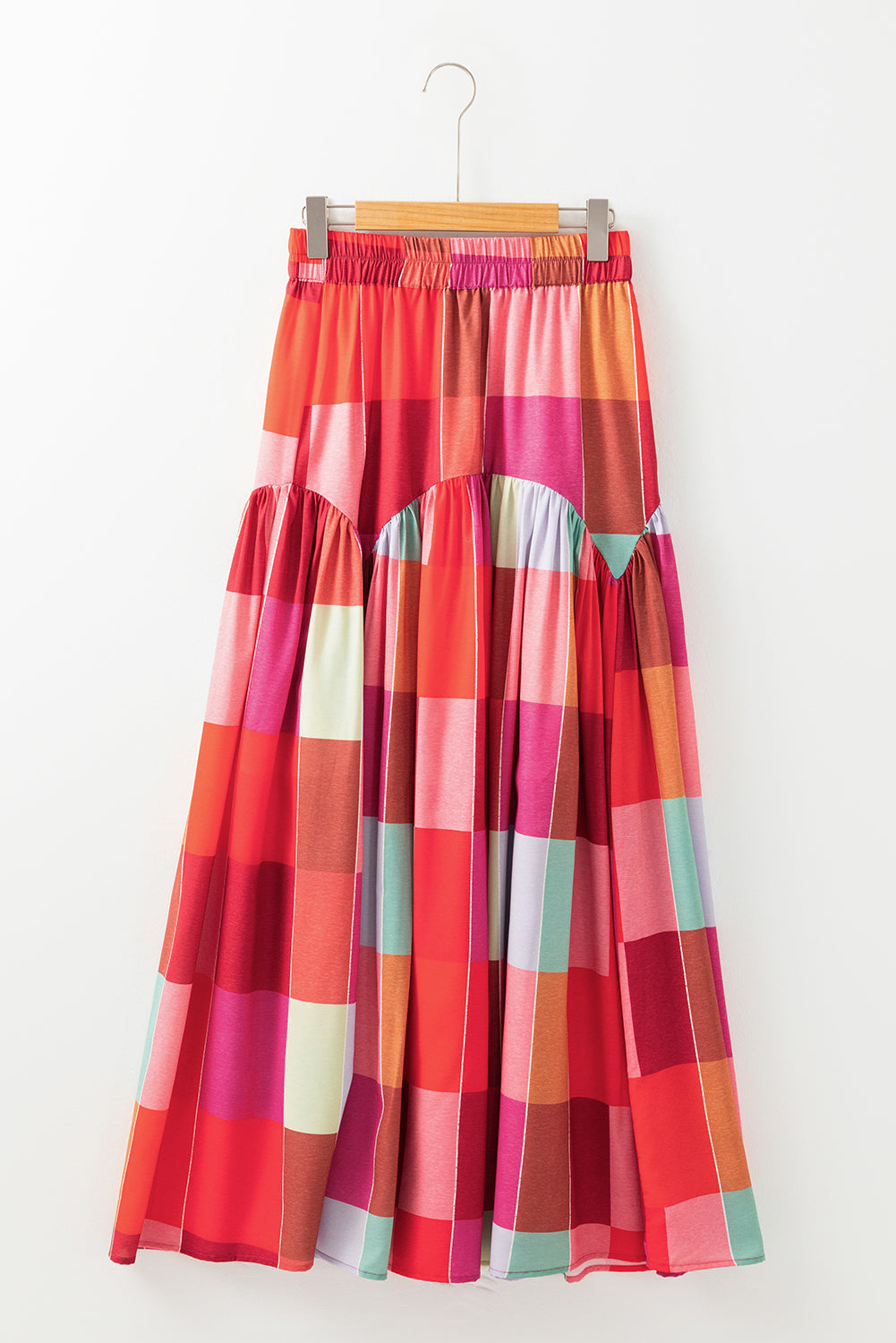 Azul® | Color block maxi skirt with elastic waistband