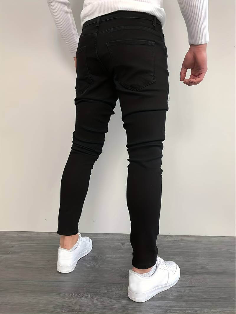 Men’s Slim Fit Jeans – Stretch Denim – Zip Fly – Tapered Casual Everyday Wear