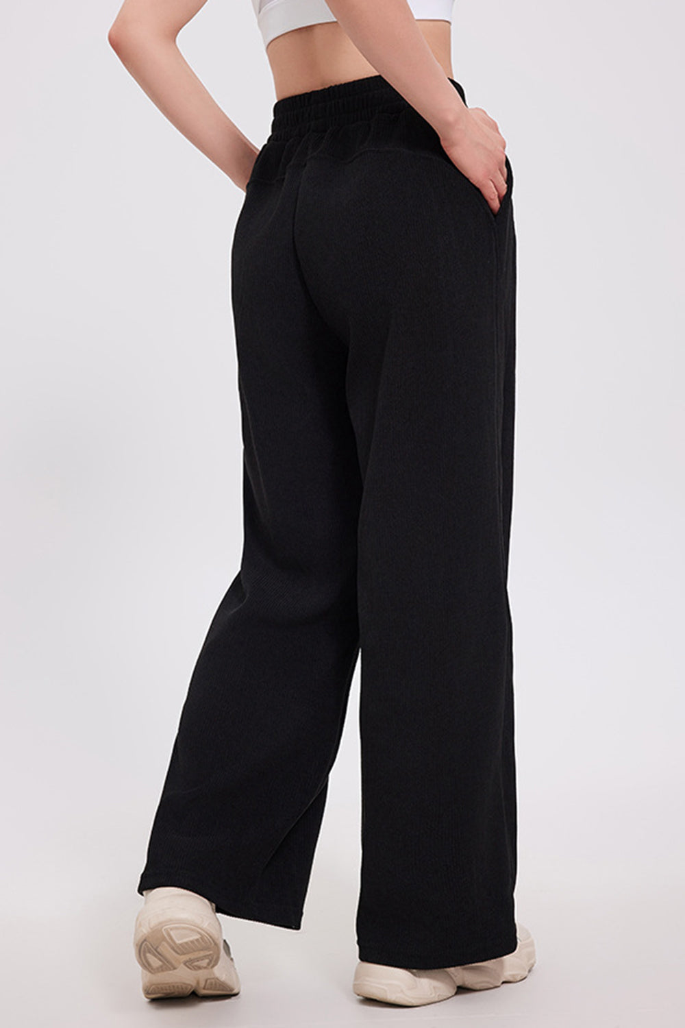 Brianna® | Basic Bae trousers with wide legs and elastic waistband