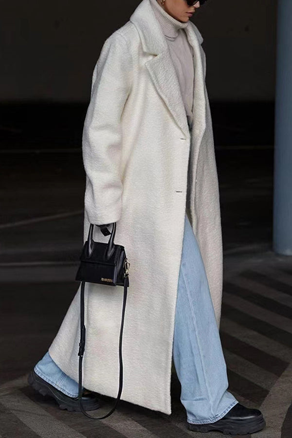Elisa® | Warm coat long sleeve lapel women's plush top women's coat