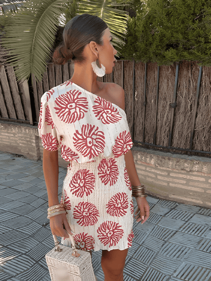 Melinda | Elegant Summer Mini Dress with Bold Prints