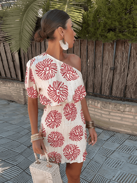 Melinda | Elegant Summer Mini Dress with Bold Prints