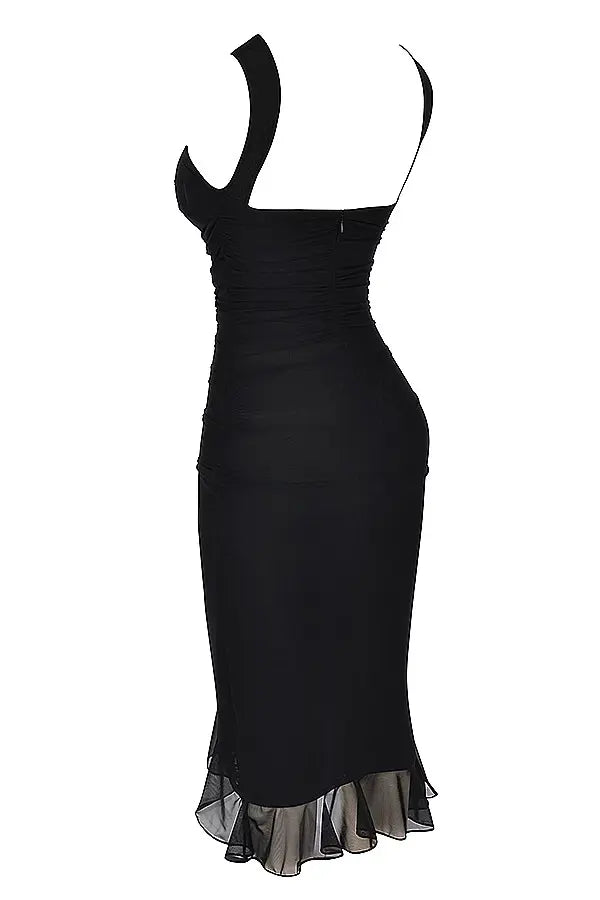 Maureen | Elegant Ruffle Midi Dress for All Occasions