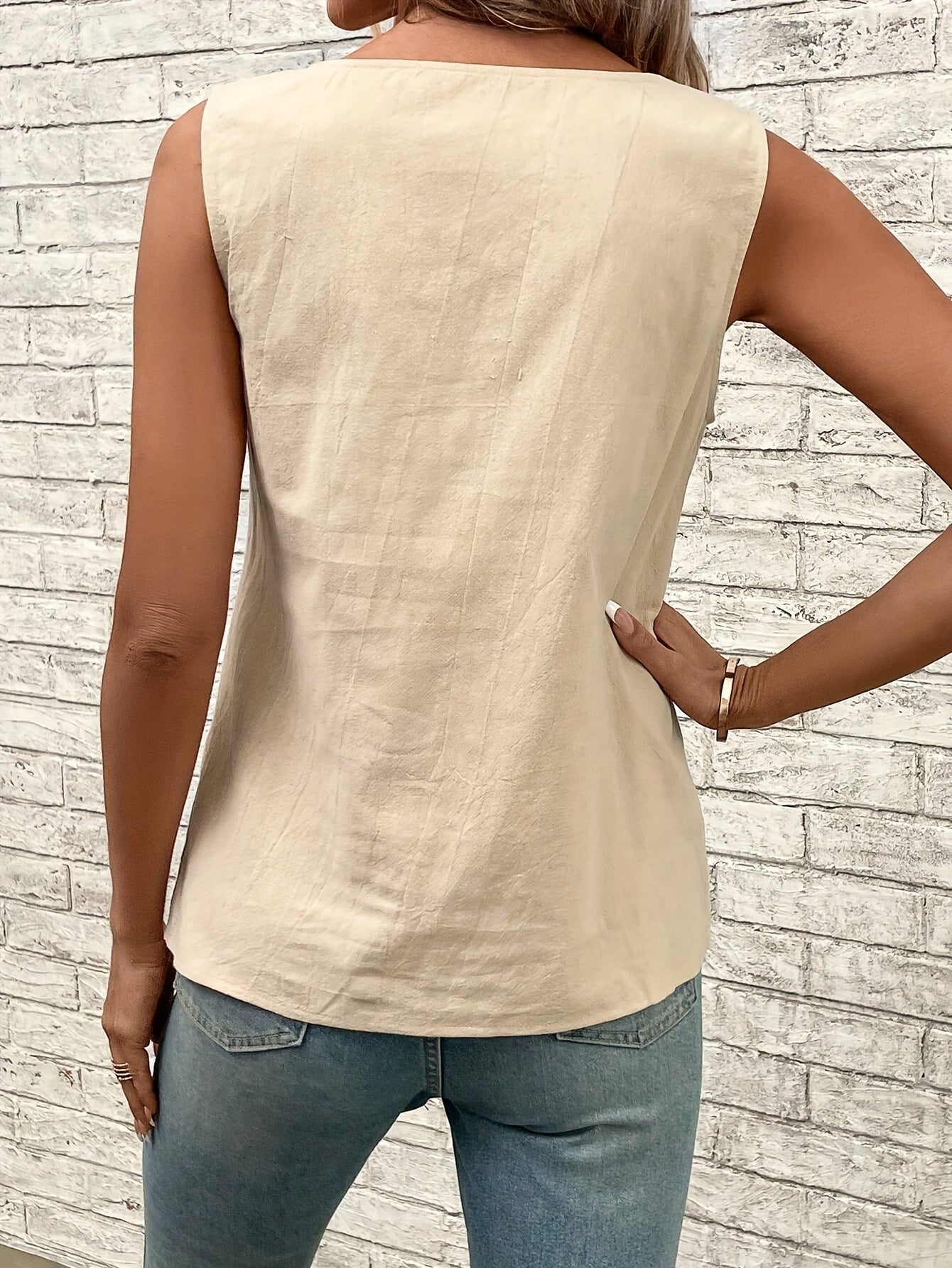 Circe® | Elegant Asymmetrical Neck Tank Top For Women