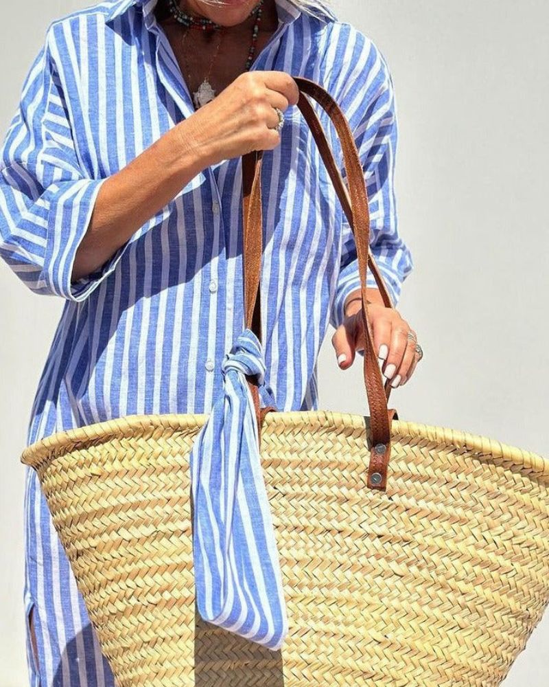 Bianca® | Elegant Striped Shirt Dress