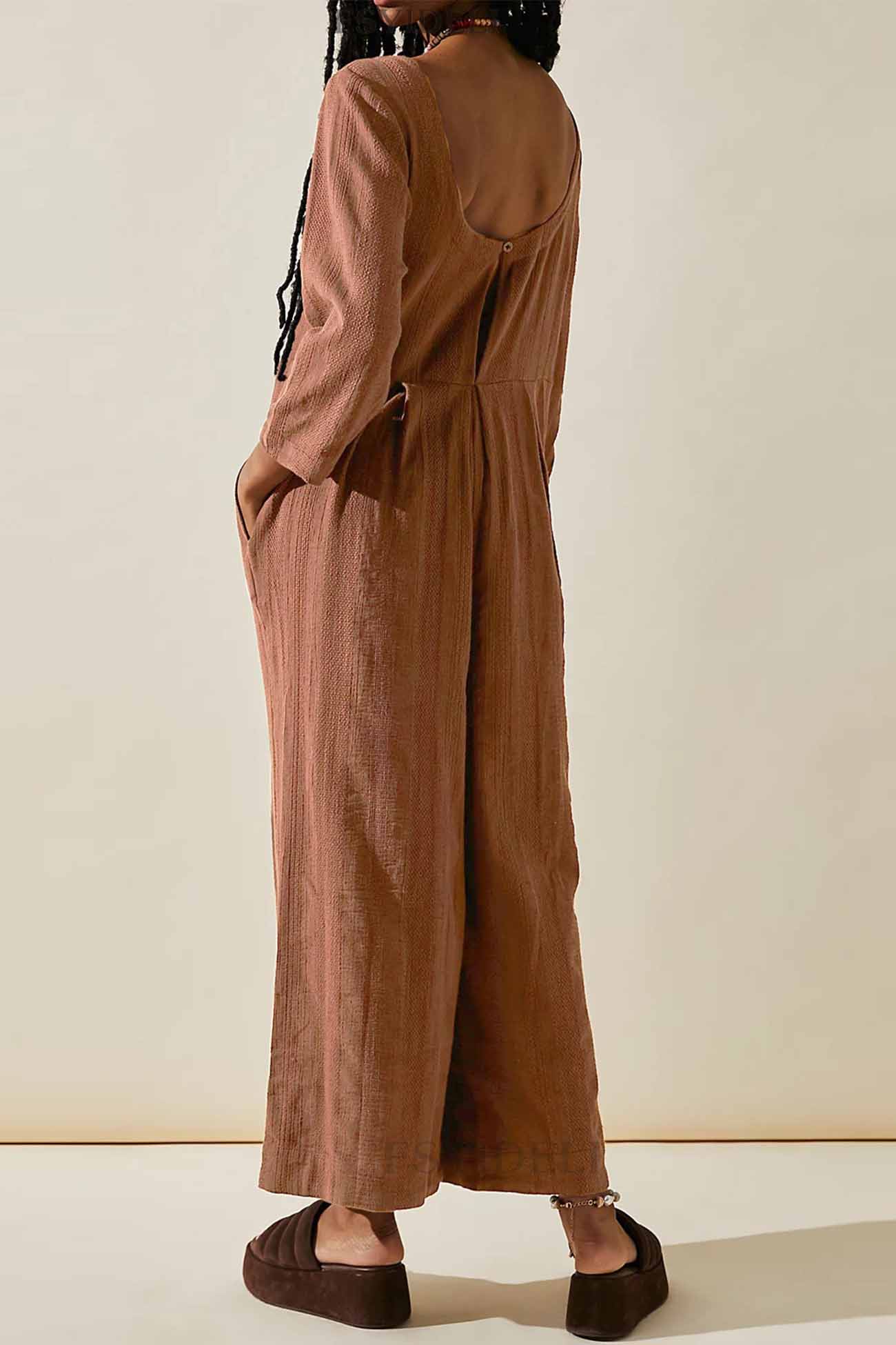 Eleonora® | Long-sleeved overalls with a round neckline