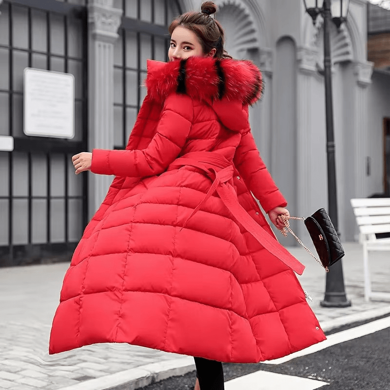 Debora | Silent down jacket with fur hood