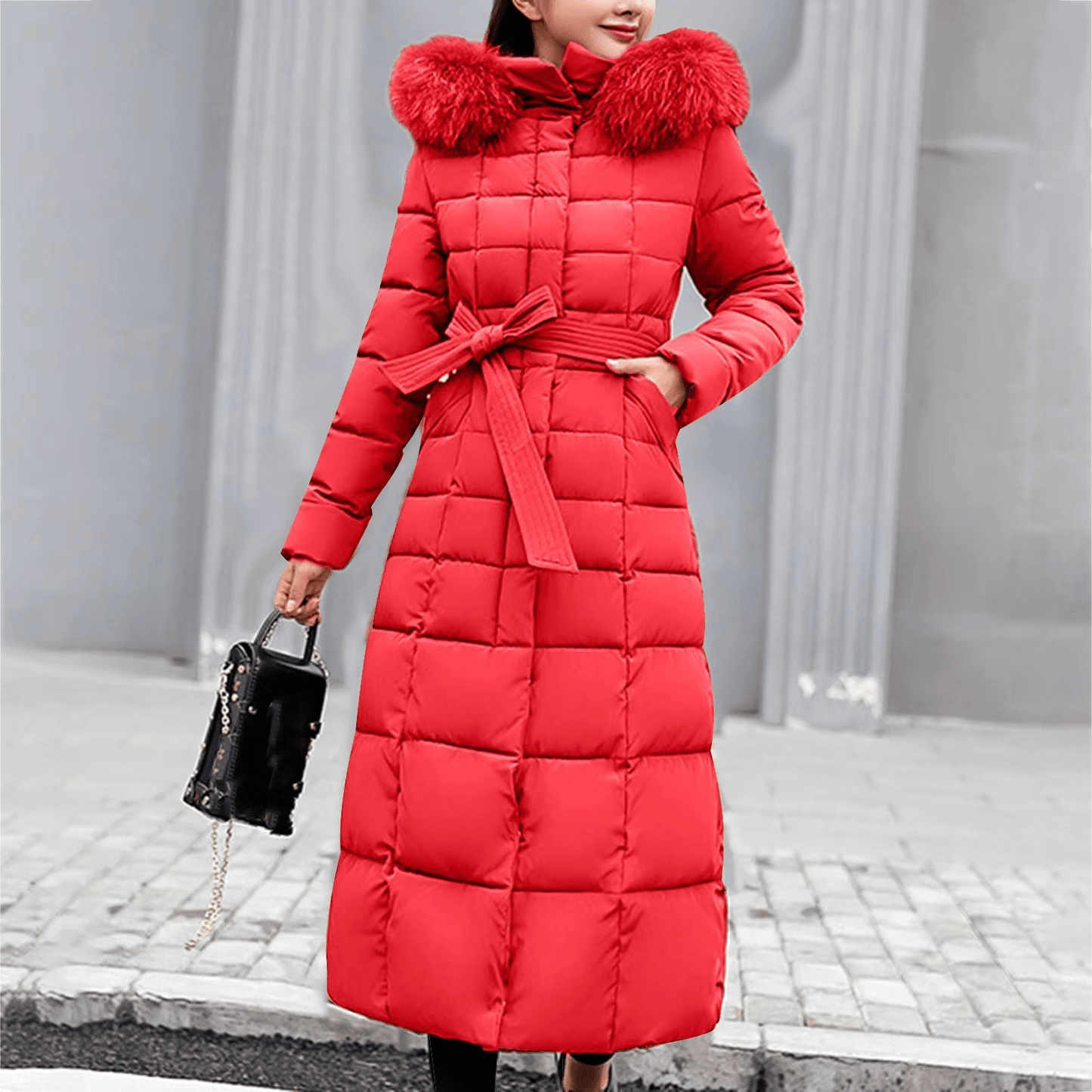 Debora | Silent down jacket with fur hood