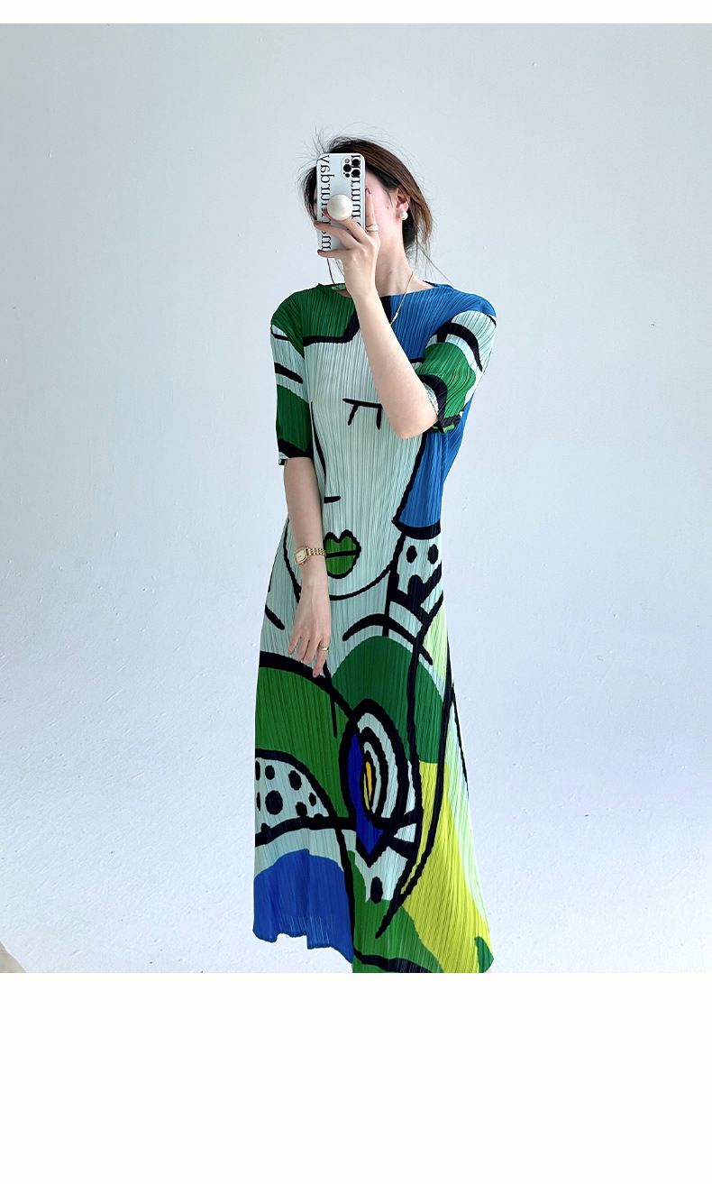 Andrea® | Chictoon Pleated Elegance Dress