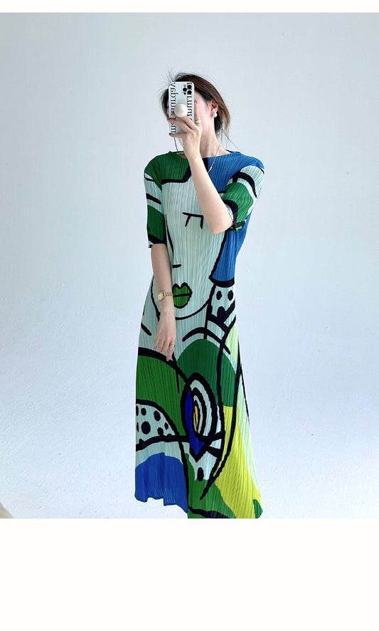 Andrea® | Chictoon Pleated Elegance Dress