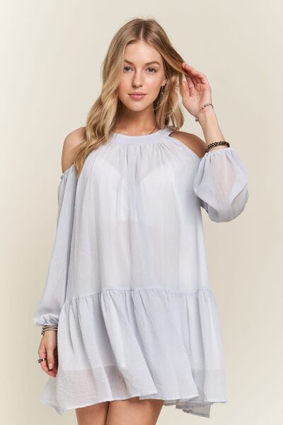 Delia® | Off-the-shoulder mini dress with balloon sleeves