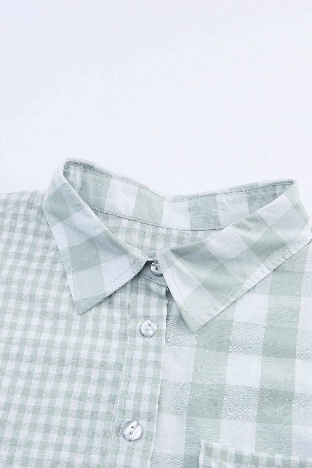 Claudia® | Long-sleeved shirt with a checked collar and pockets