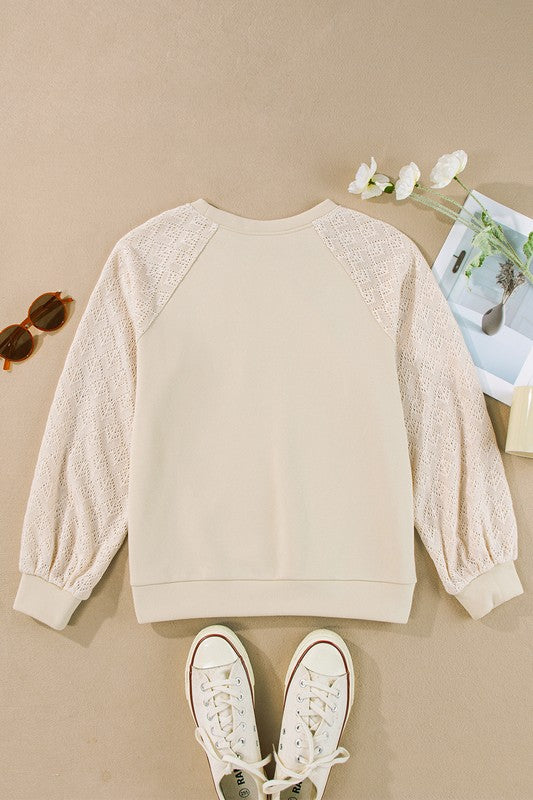 Carolin® | Women's sweater top with patchwork raglan sleeves
