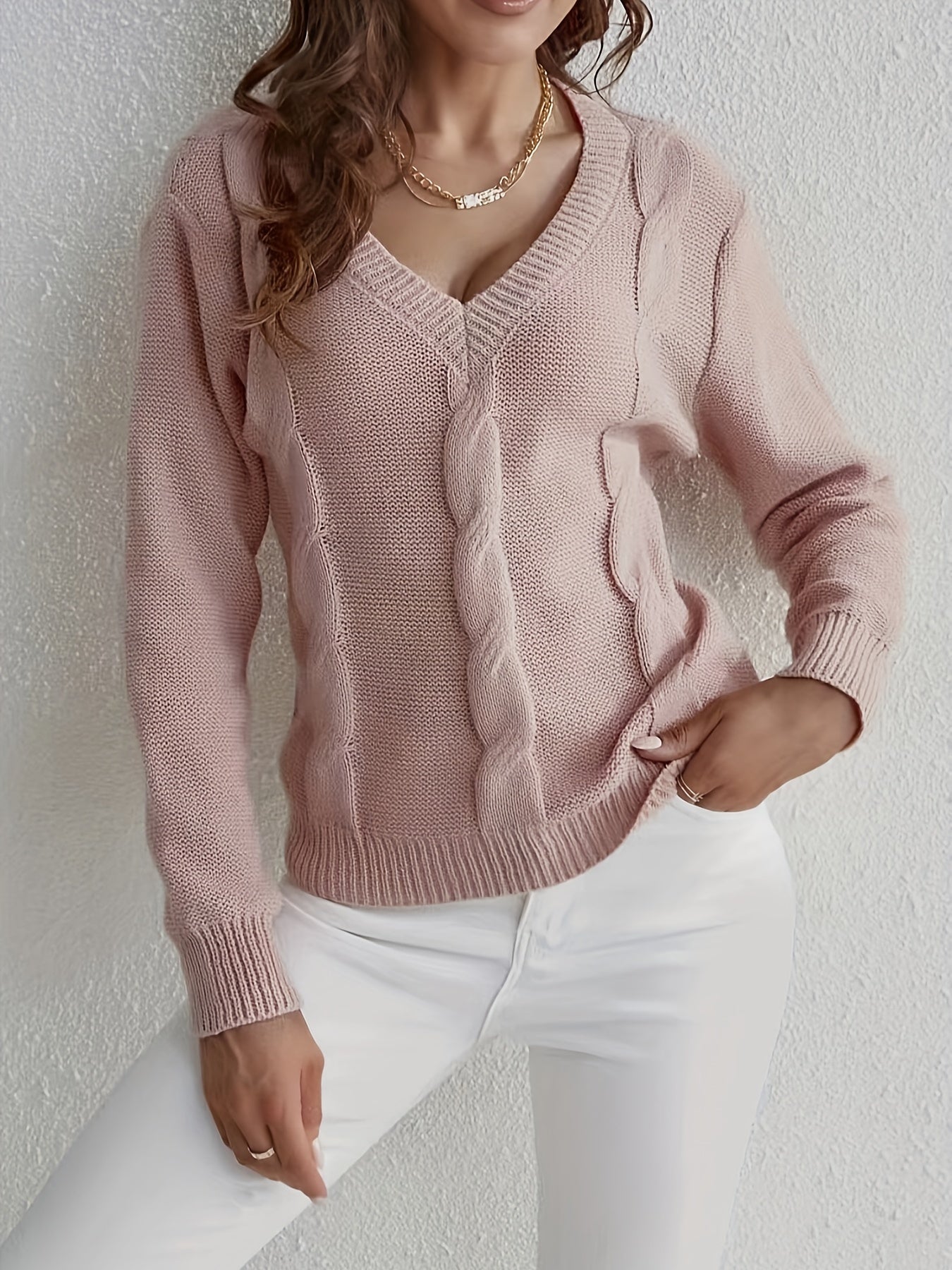 Dominique® | V-neck knitted sweater