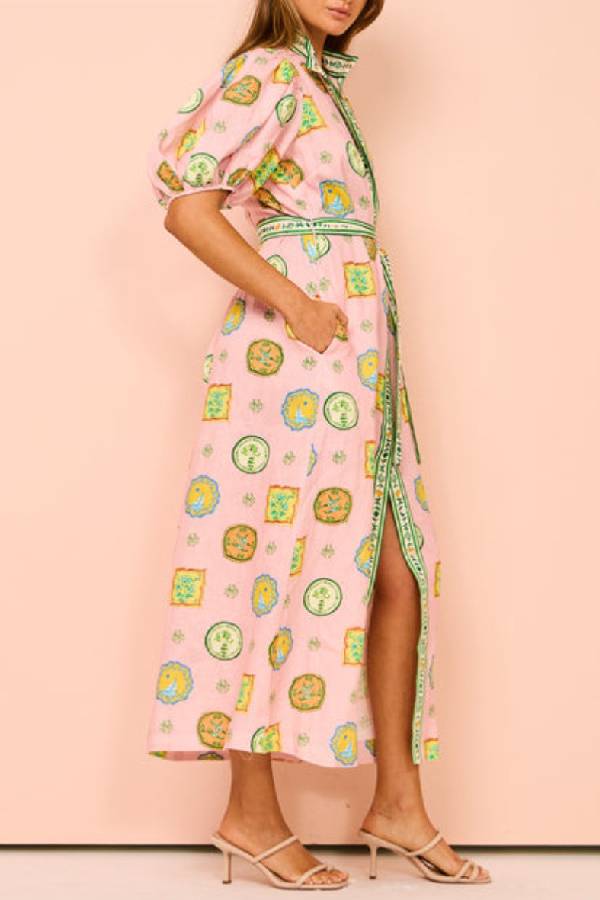 Diana® | Holiday seal print maxi dress