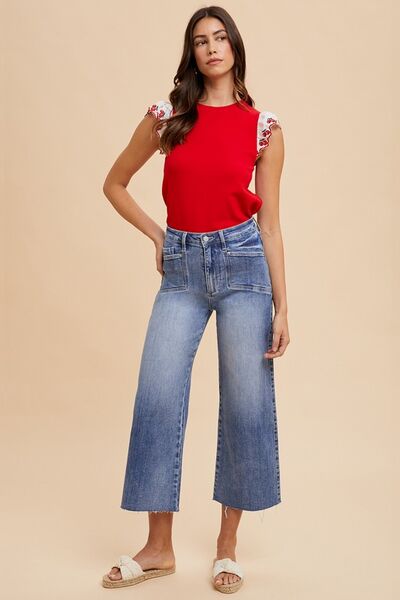 Cristina® | High-waisted, wide-leg jeans
