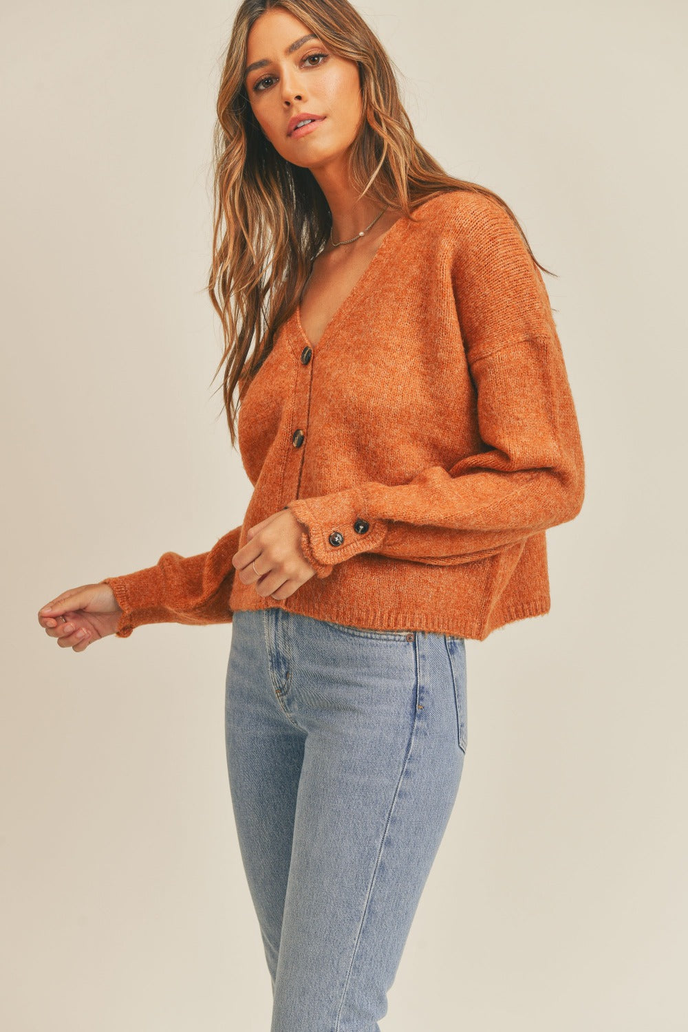 Carla® | MABLE long-sleeved cardigan with button placket