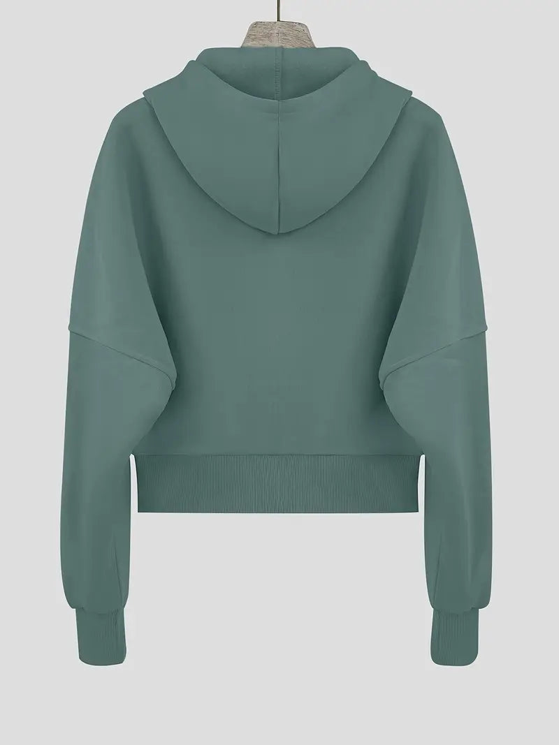 Carmela® | Short zip-up cotton hoodie