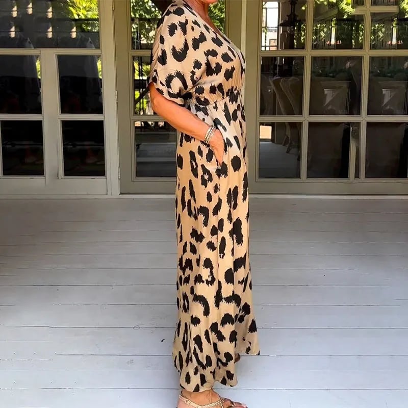 Elara® | Long leopard dress