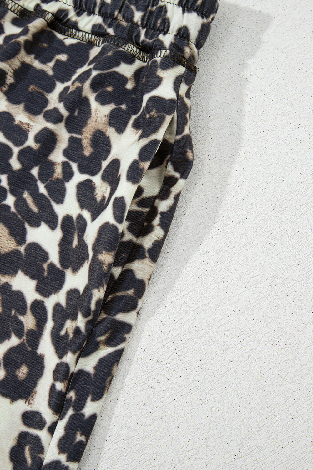 Dulce® | Leopard crew neck top and shorts set