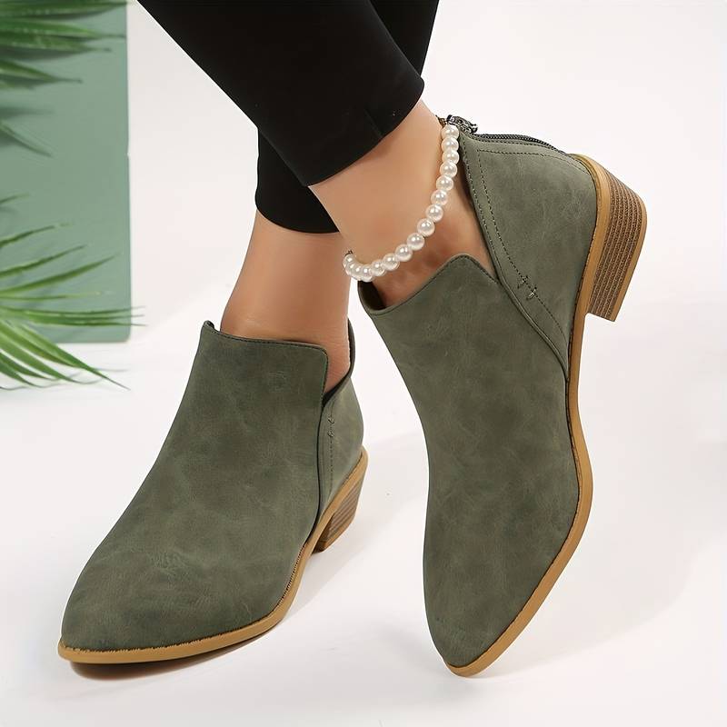 Riley | Women's Wedge Heel Pointed Toe Ankle Boots