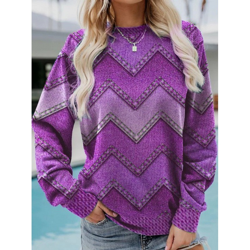 Azucena® | Geometric casual sweatshirt