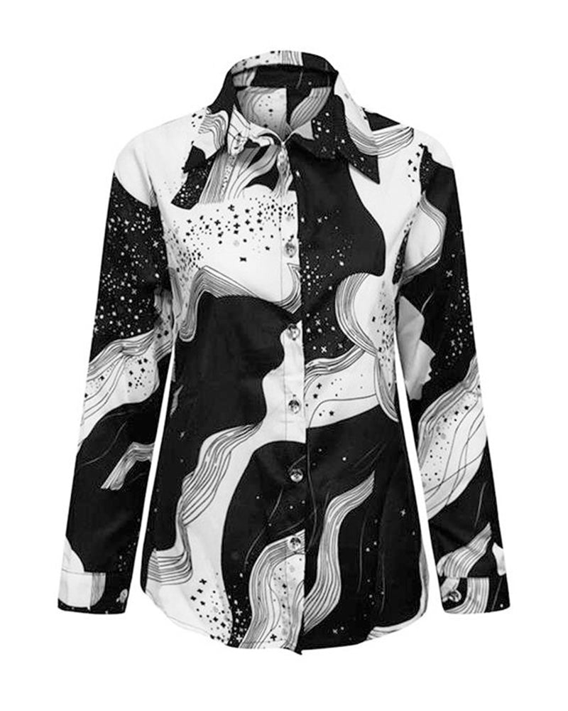 Bucello® | Black White Blouse