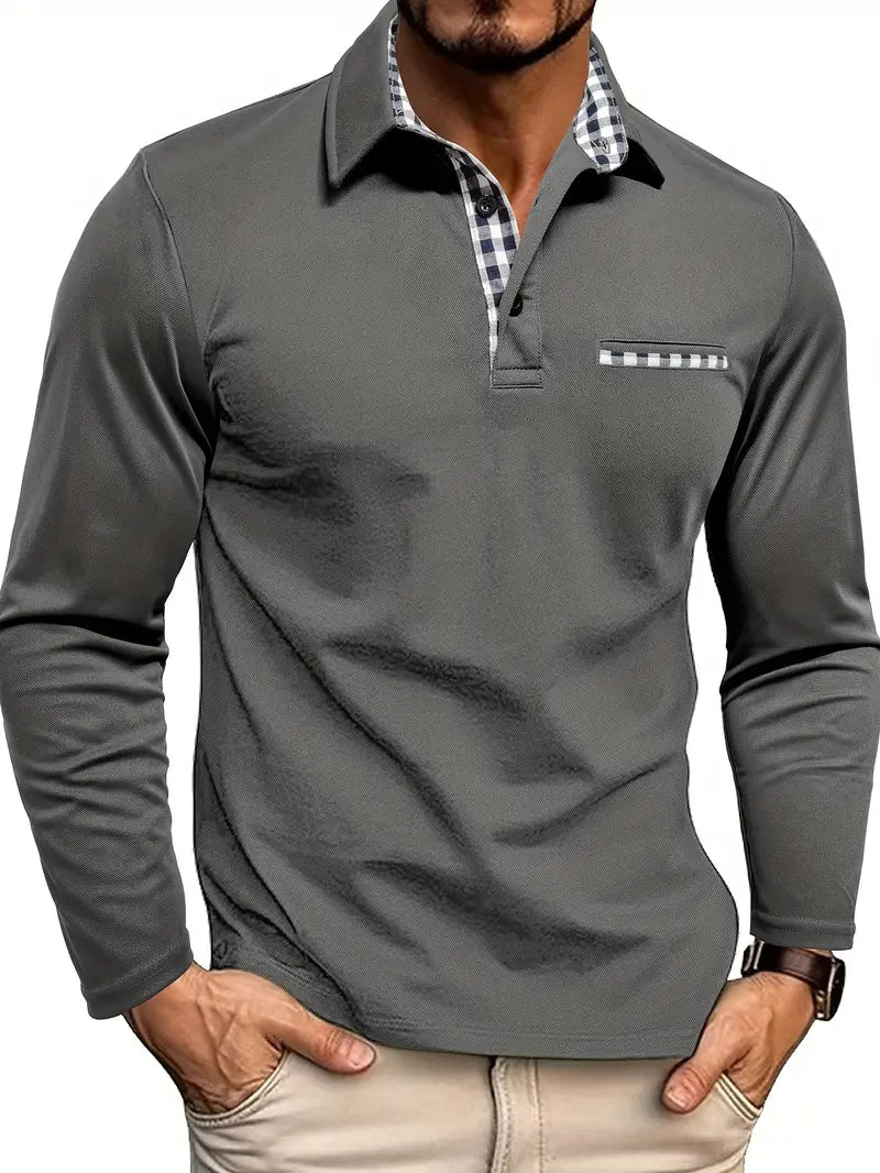 Raymond | Classic Men's Summer Polo Shirt with Long Sleeves