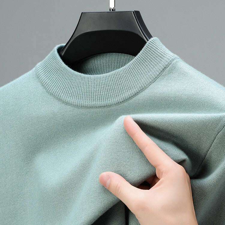 Brenda® | Men'S Sweater With Closed Collar And Bottom Hem