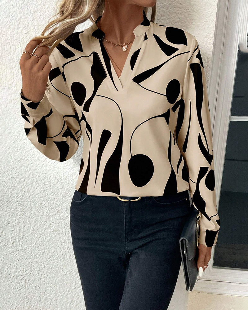 Clemency® | Elegant blouse with stand-up collar