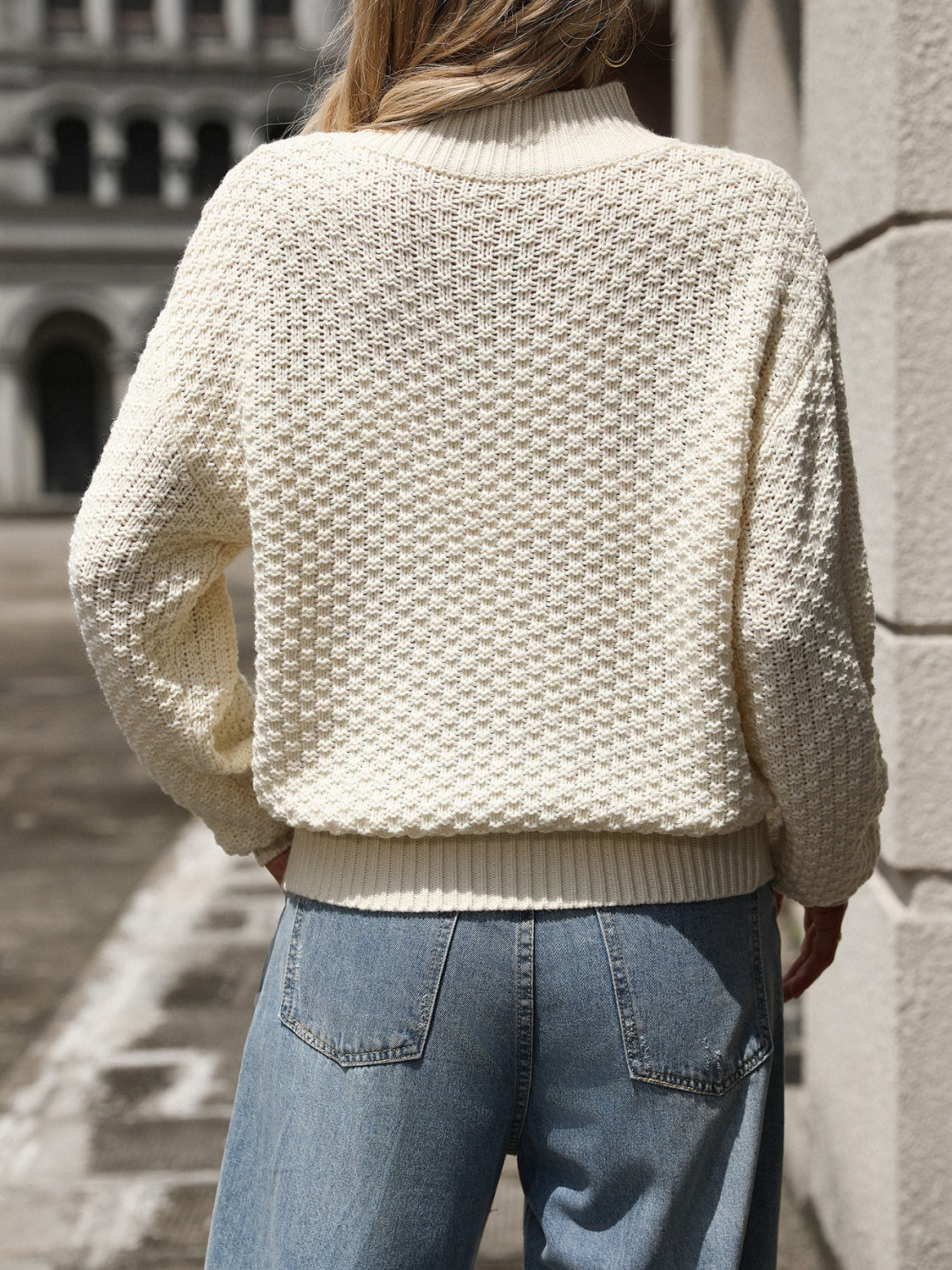 Celine® | Long-sleeved sweater with stand-up collar