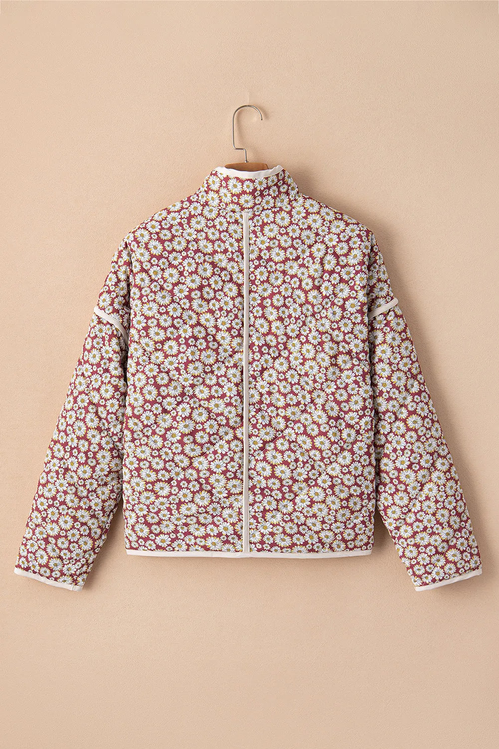 Bernadette® | Floral coat with stand-up collar and press studs